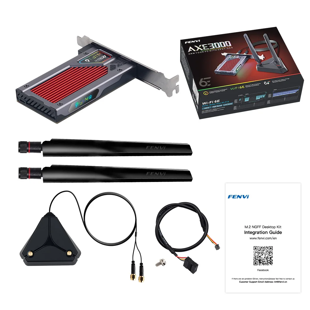 FENVI FV-AXE3000 Wi-Fi 6E AX210 بلوتوث 5.3 لاسلكي...