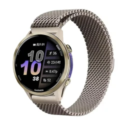 Premium Milanese Steel Mesh Strap - Breathable Band for Smartwatches (Available in 18mm, 20mm, 22mm) (Titanium color)
