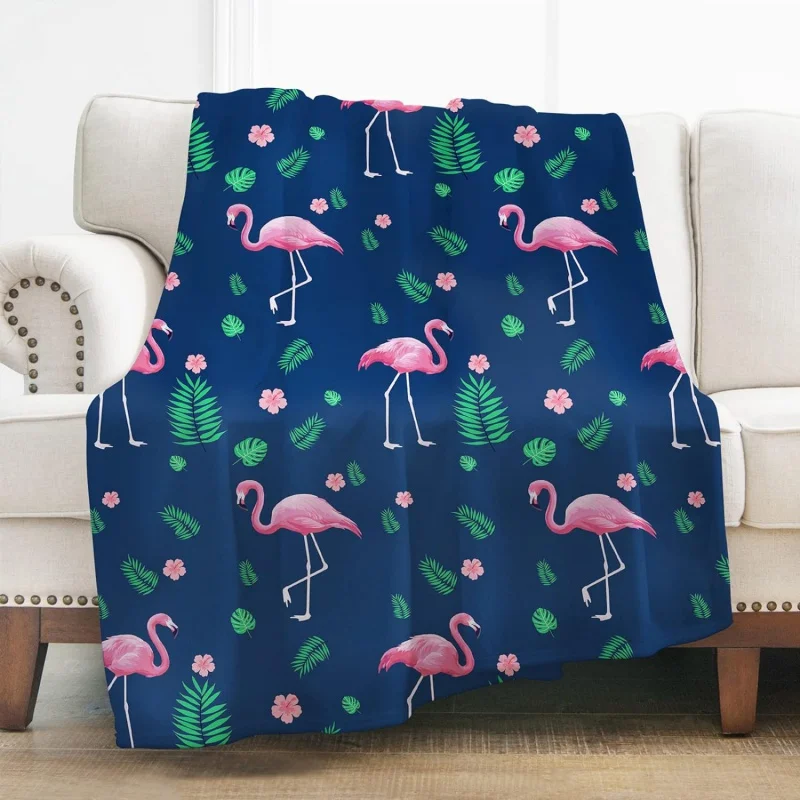 

Flamingo Blanket, Super Soft Throw Blanket for Bed Couch Sofa Lightweight Travelling Camping Throw for Kids Adults