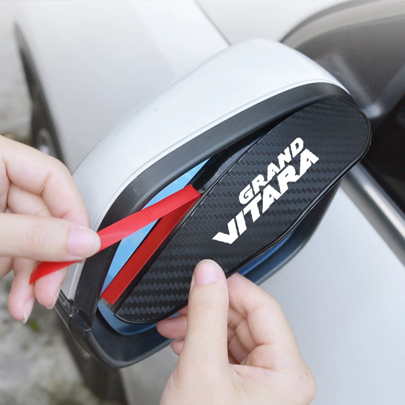 Rearview Mirror Rain Shield Rearview Mirror Rain Eyebrow Rearview Mirror Rain Guard 2x Car Rearview Mirror Rain Eyebrow Visor Carbon Fiber Car Rearview Side Snow Rain Cover for Suzuki Grand Vitara Styling