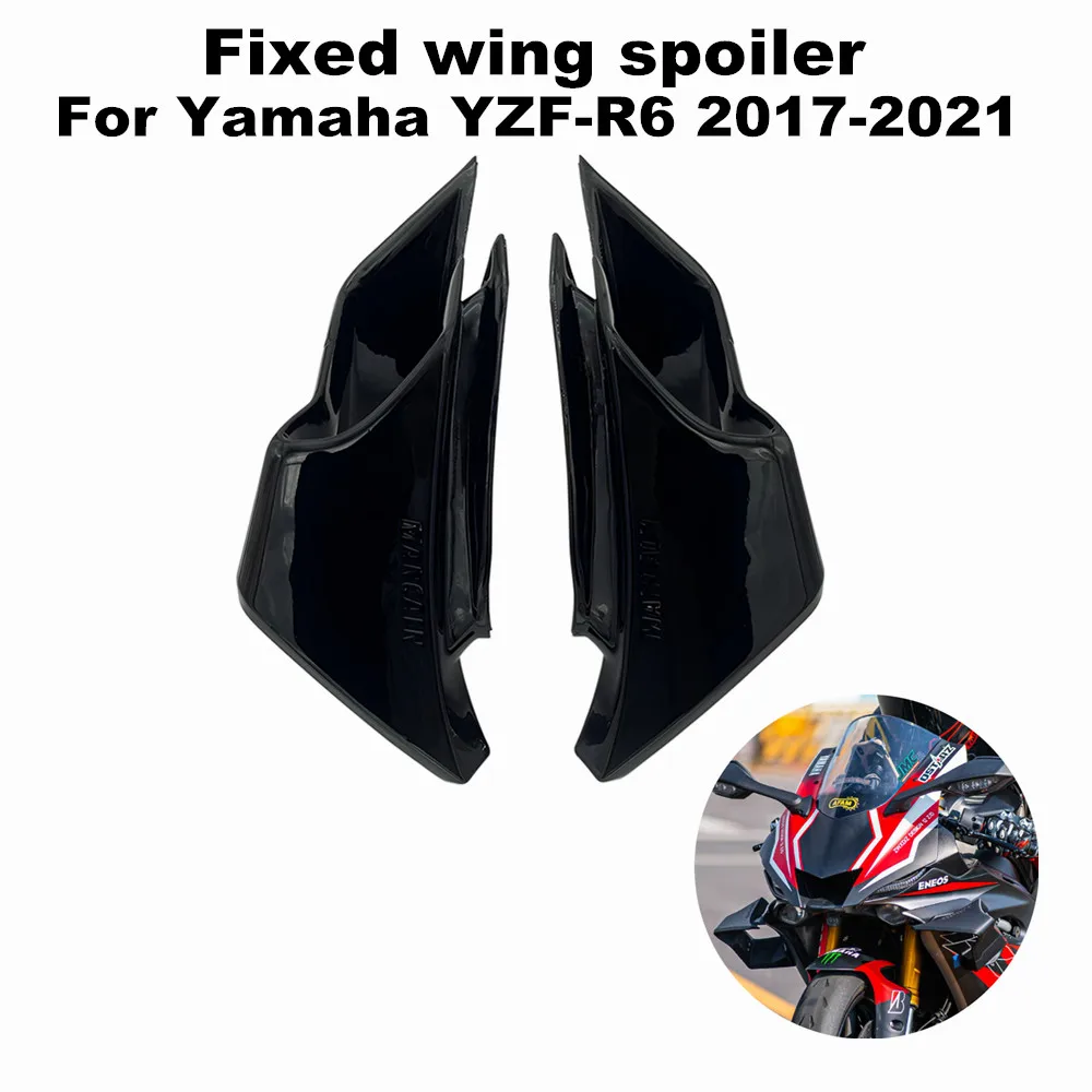 

Подходит для мотоцикла Yamaha YZFR6 YZF-R6 YZF R6 2017-2021 MTKRACING-Передняя обтекатель Yamaha с аэродинамическим крылом