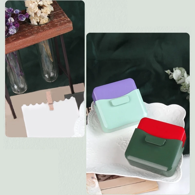 Watercolor Paint Paint Brush Washer 12 Well Folding Case Portable Acrylics Box