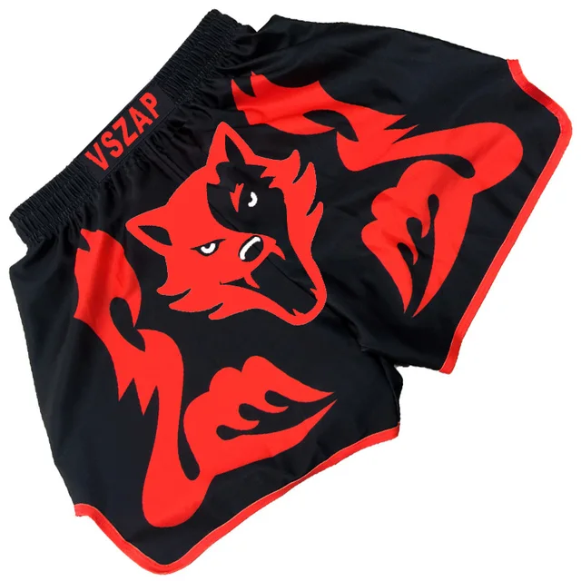 Muay Thai Pants Breathable loose Printing Kickboxing Fight Grappling Short MMA Boxing Shorts Clothing Sanda Fight Grappling H2