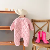 Sanlutoz Fashion Long Sleeve Baby Rompers Thicken Fleece Warm Winter Infants Clothing 4