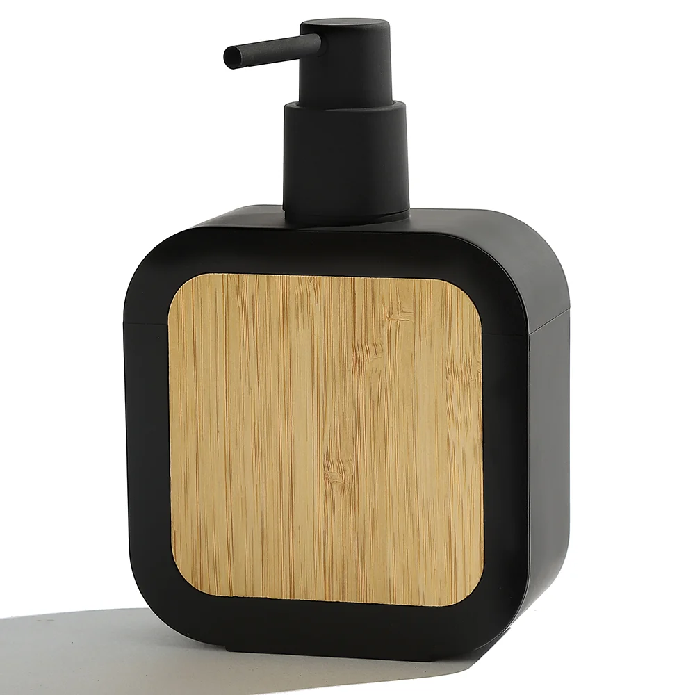 Soap Dispenser Bamboo Decoration Rust-Resistant Pump Bathroom Hand Soap Kitchen Dish