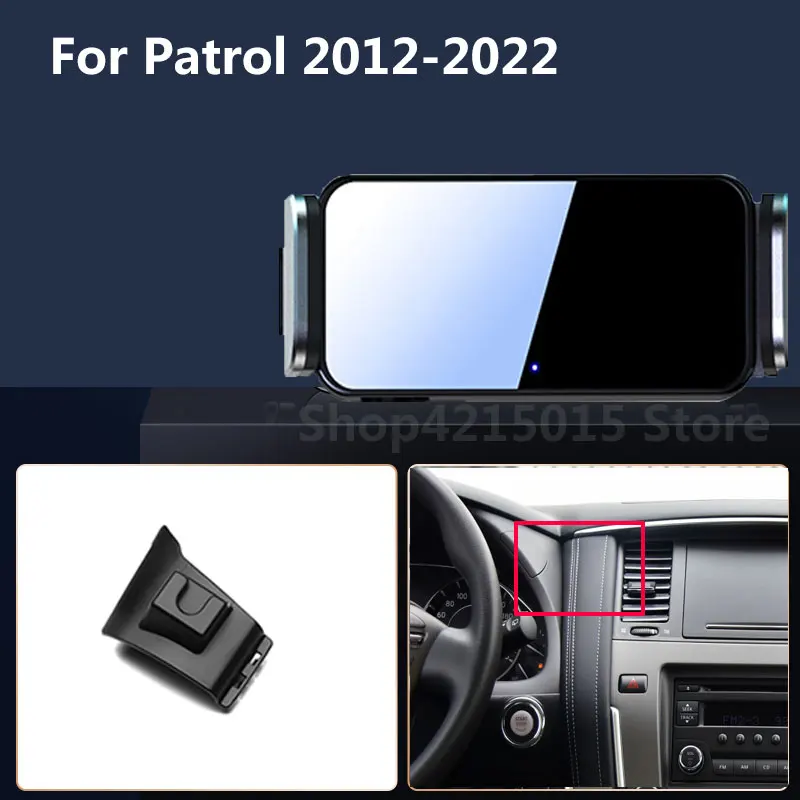 

Автомобильный держатель для Nissan патруль 2022 2021 2020, вращающийся кронштейн, умный автоматический зажим, крепление на вентиляционное отверстие, аксессуары