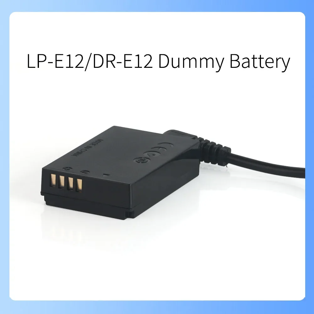 Battery Charger Power Adapter ACK-E12 Power Adapter For Canon Micro Single Camera EOS M M2 M10 M100 M200 M50 M50 Mark II Kiss M DR-E12 Dummy Battery