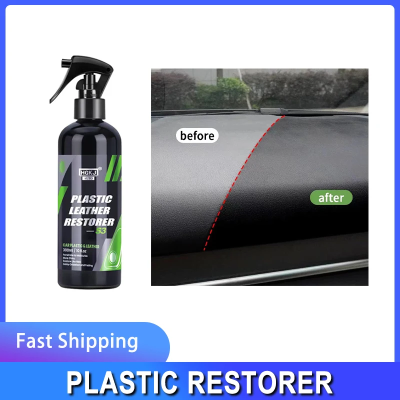 

100/300ml Car Interior Cleaning Spray Plastic Polish Liquid Leather Refreshing Car Detailing Protectant Parts Restorer HGKJ S3