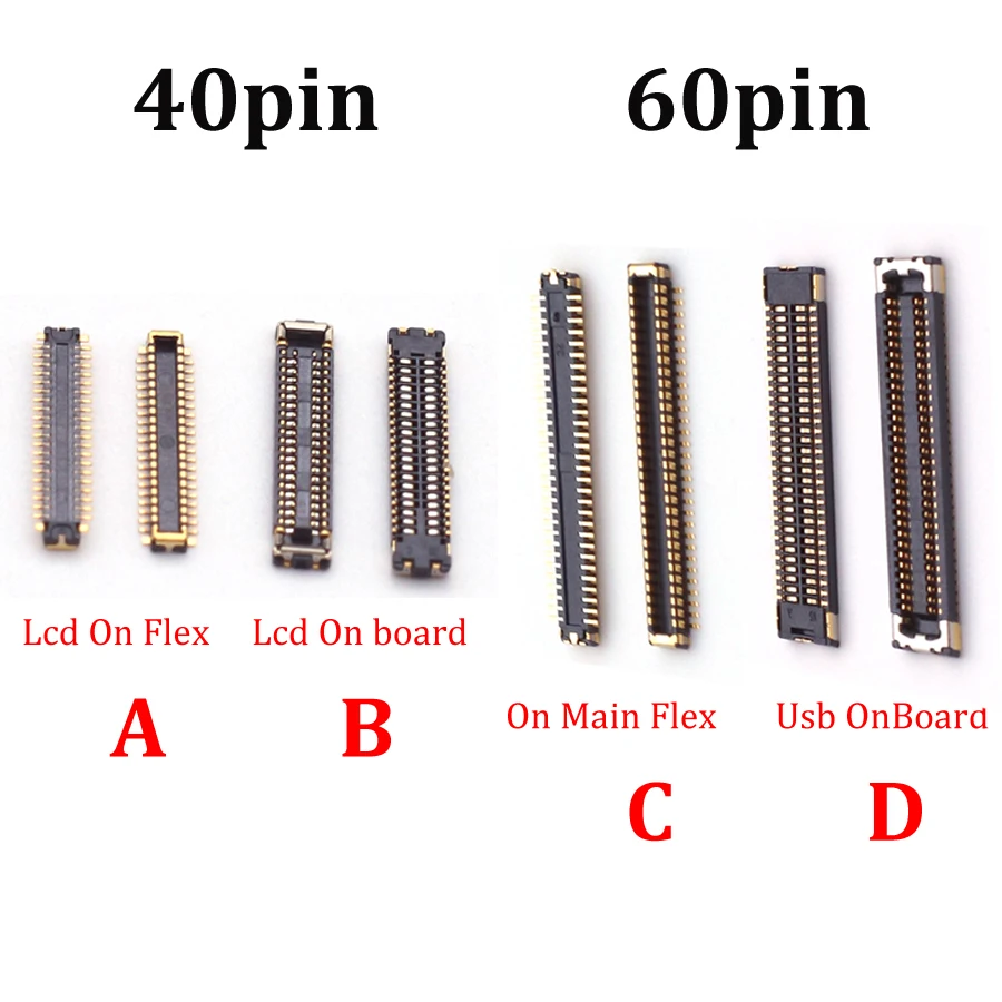 2-5Pcs Schermo Lcd Connettore Fpc Spina Caricabatterie Usb Per Motorola Moto Xt2153 Edge S 20 Pro 30 Neo Xt2245 Edge20 40 60 Pin