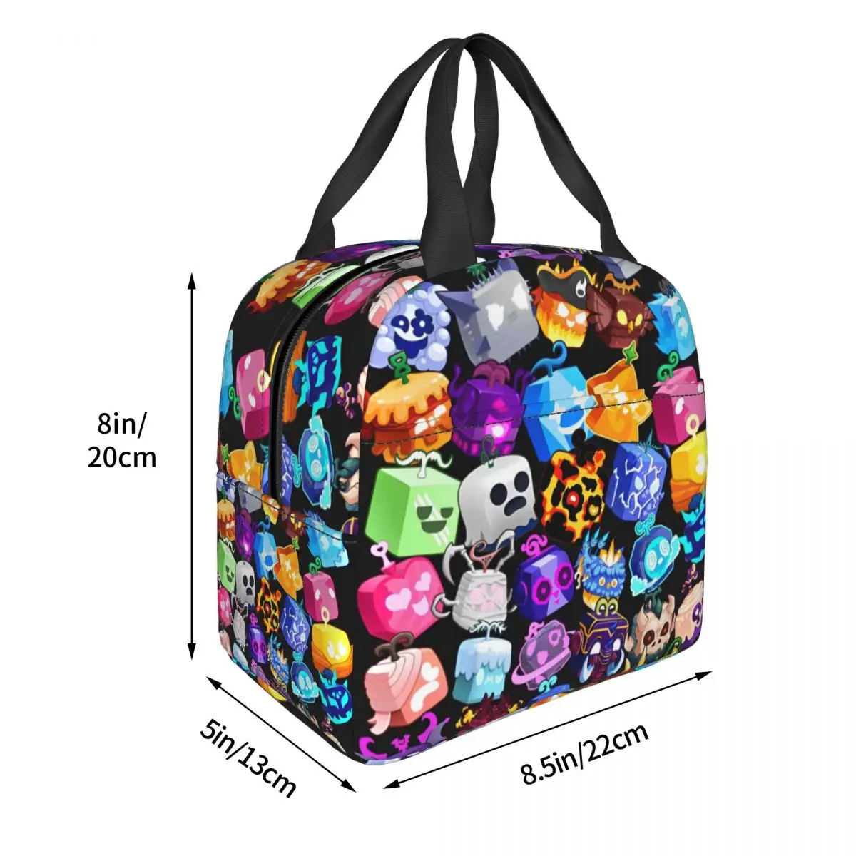 Blox Fruits Gaming Game Insulated Lunch Bag Thermal Bag Reusable Robloxx High Capacity Tote Lunch Box Food Storage Bags Office