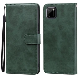 Luxury Leather Wallet Soft Case Cover - Premium Protection and Style for RealmeC11 2021 (Green)