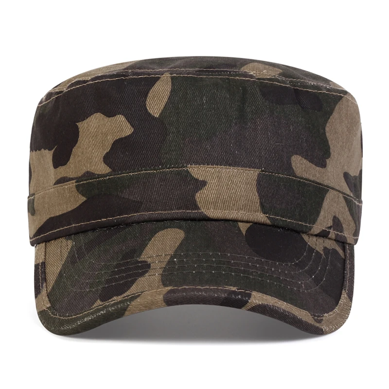 Camouflage Baseball Cap Unisex Flat Top Spring Autumn Sailor Hats Men Captain Military Caps