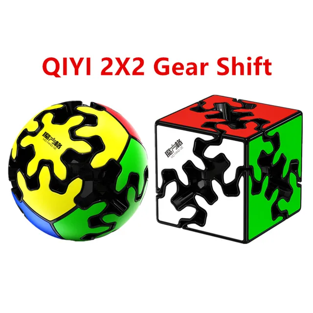 QIYI Gear Magic Cube 2X2 Gear Shift Cube Speed Professional Fidget Toys QiYi 2X2x2 Gear Shift Ball Puzzle Cubo Magico Toys 1
