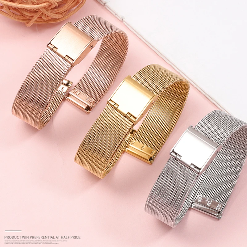 Stainless Steel Milanese Mesh Watch Strap - Thin Bracelet