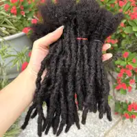 Extensions de cheveux 100% naturels Inter Loc, 4 à 8 pouces, 0.6cm de largeur, Dreadlock entièrement faites à la main, pour hommes, femmes et enfants, peuvent être teintes 5