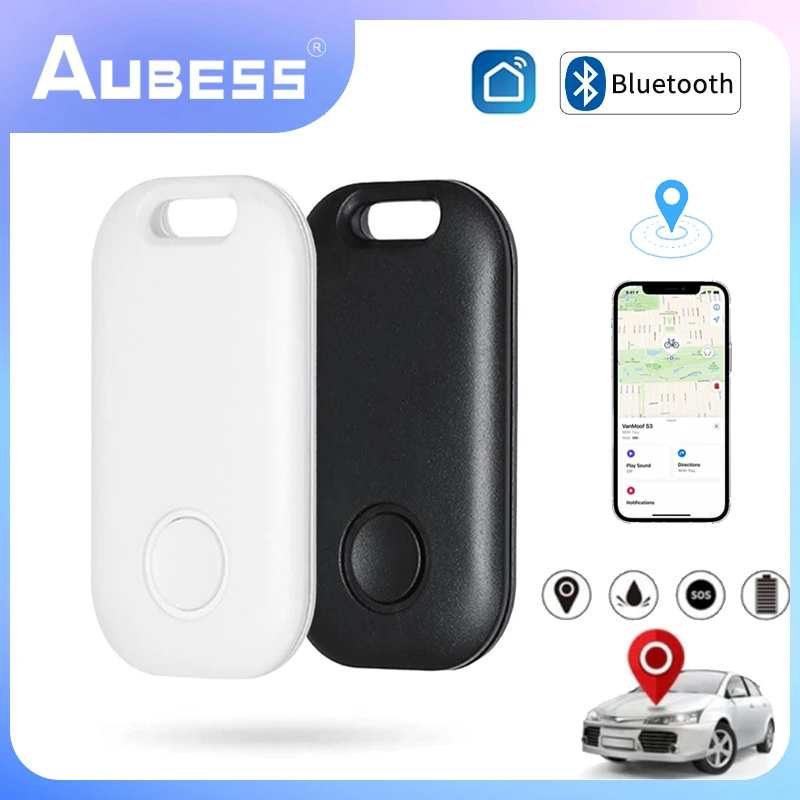 

AUBESS Bluetooth Smart Tracker GPS Locator Works With Apple Find My APP Anti-lost Device Mini Finder Global Positioning Device