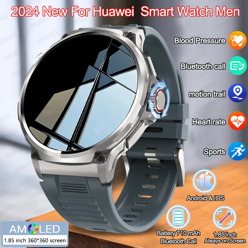 2024 Nuovo Per Huawei Ios Men Smart Watch 710Ma Large Battery Health Watch Tracking 1.85 Pollici Bluetooth Call Music Smart Watch
