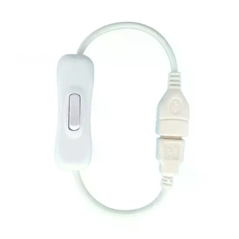 30/100cm USB 연장 케이블(ON OFF 스위치 포함) USB 팬용 LED 표시기 LED 램프 데이터 동기화 USB 2.0 연장 코드