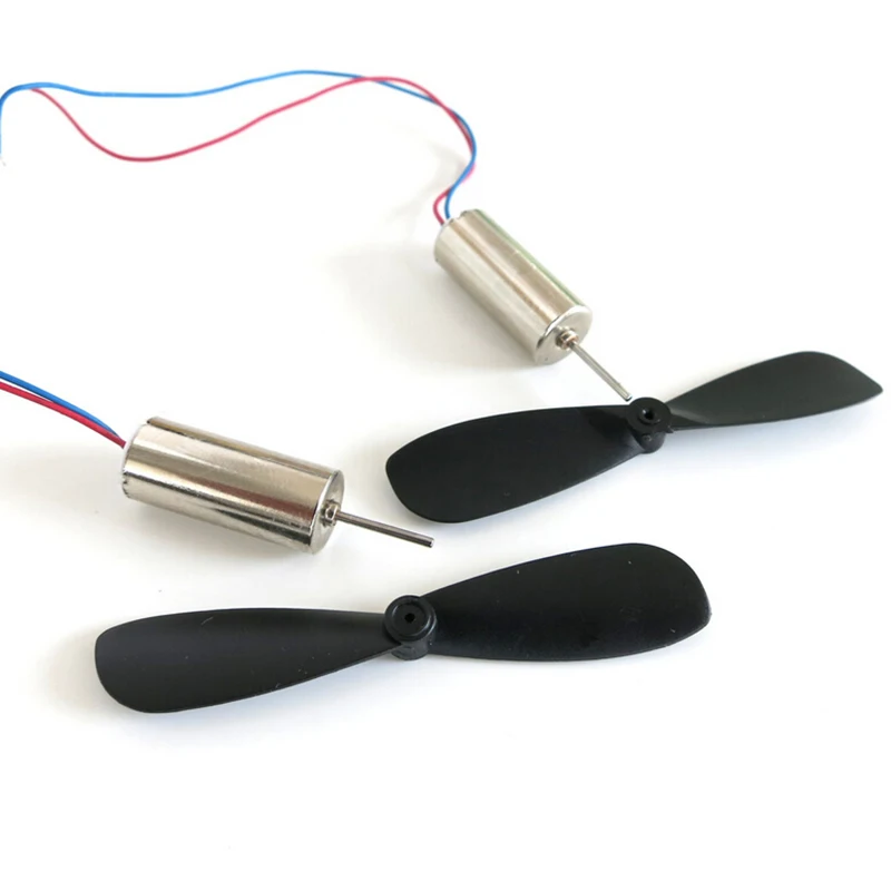 Lot de 2 moteurs sans noyau 3.7V 48000tr/min avec hélice pour avion RC