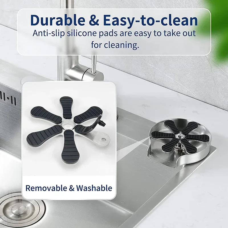 

Cleaning Automatic Tools Stainless Cups Detachable Washer High Steel Pressure Washing Glass Sink Rinser Machine Kitchen