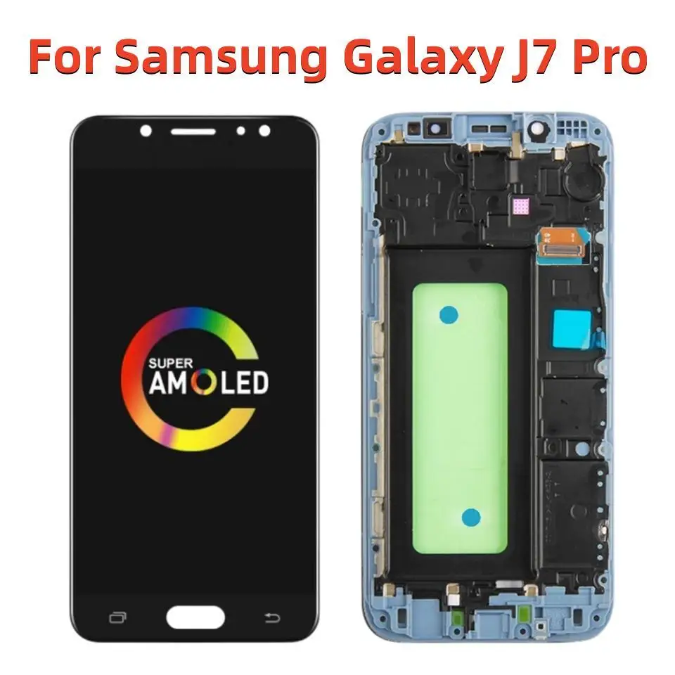 Original J7 Pro Display For Samsung Galaxy J7 Pro 2017 LCD With Frame ...