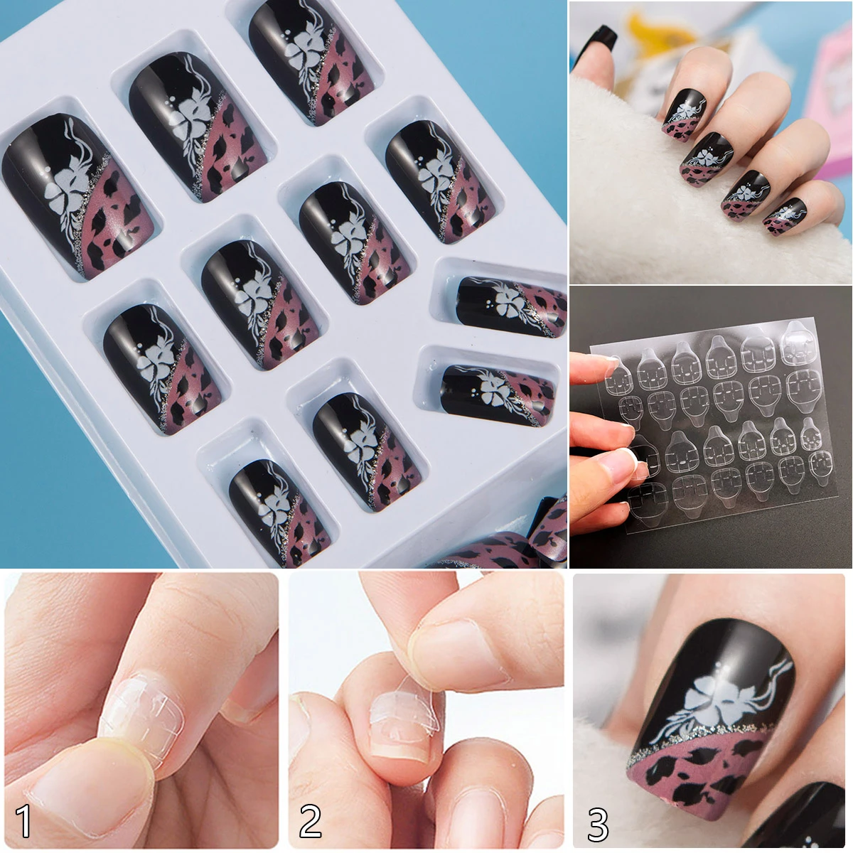 Get A Low Average Price By Buying In Bulk 24 Pieces/box Press On False Nail  Art Tips Fake Nail Design Nails Press On Faux Ongles - False Nails -  AliExpress