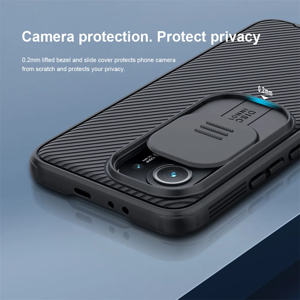 For Xiaomi Mi 11 NILLKIN CamShield Pro Case Camera Len Protective Slide Cover Stripe Back Shell