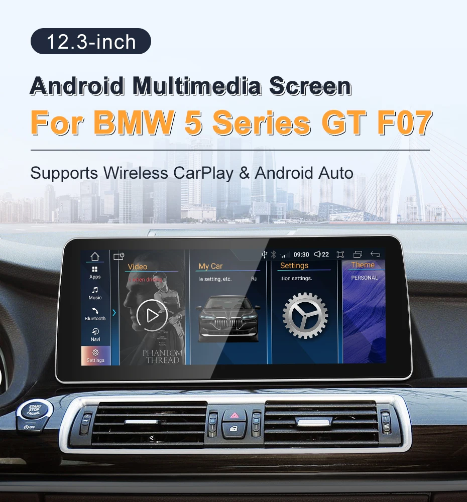 New ID6 ID7 ID8 UI 12.3inc Android14 System Wireless Carplay AUTO For BMW 5Serie
