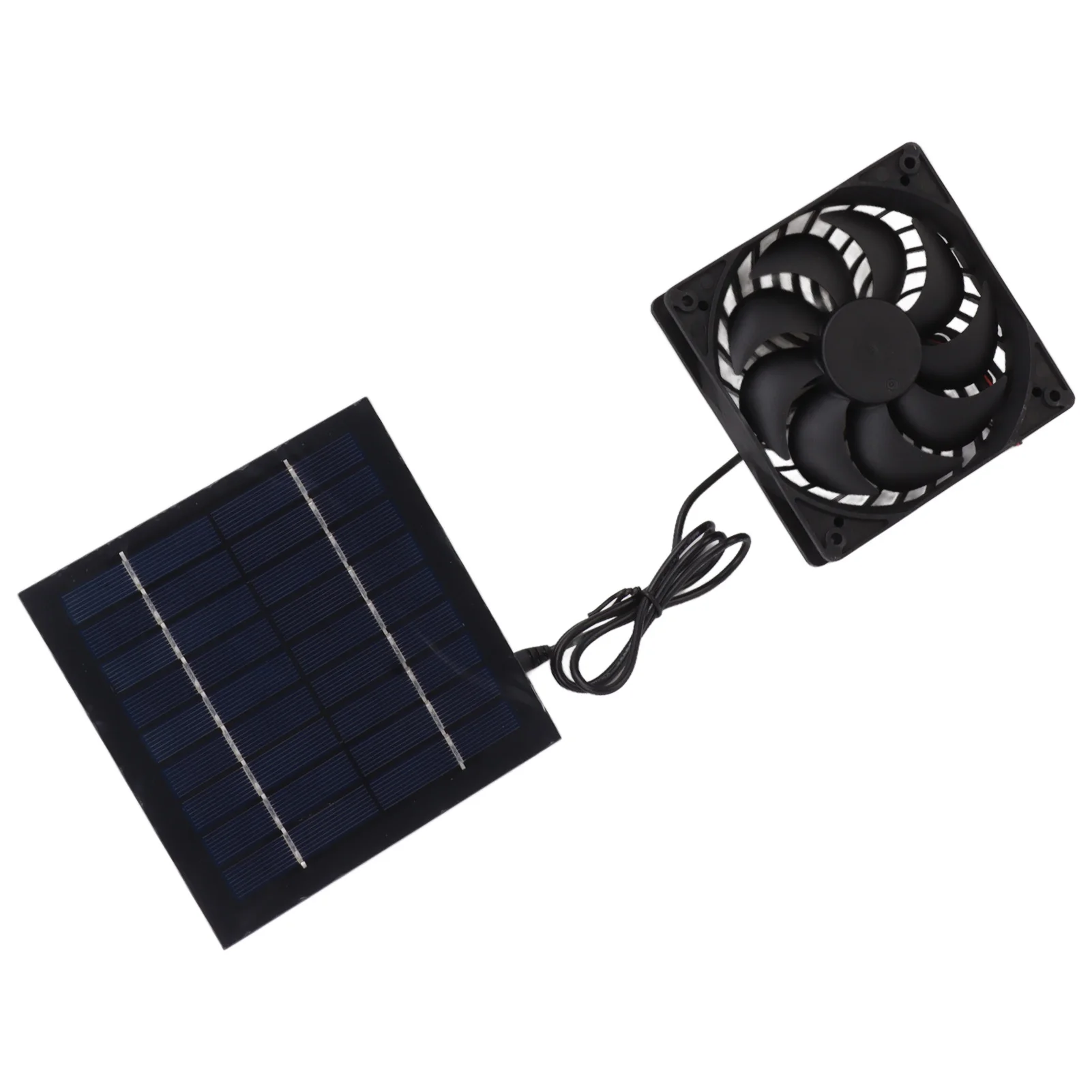 10W Solar Panel Fan Kit Solar Powered Fan for Small Greenhouses Doghouses Sheds Ventilation