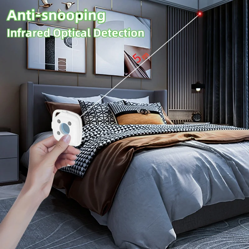 Camera Detector Intelligent Anti Hidden Camera Signal Detector Rechargeable Hanging Security Alarm Protection