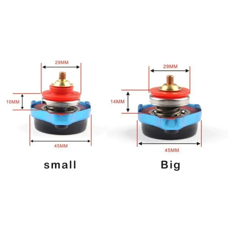 Water Temperature Gauge Thermost Radiator Cap Tank Cover 0.9Bar 1.1Bar 1.3 Bar Racing Car Big or Small Head