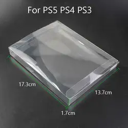 YuXi Clear Transparent Game Cartridge Box Case - Premium Plastic PET Protector (For PS5 PS4 PS3)