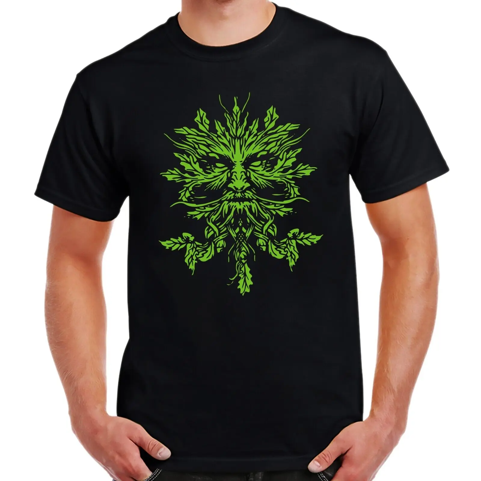 

The Green Man T-Shirt Pagan Nature and Renewal Birthday Gift