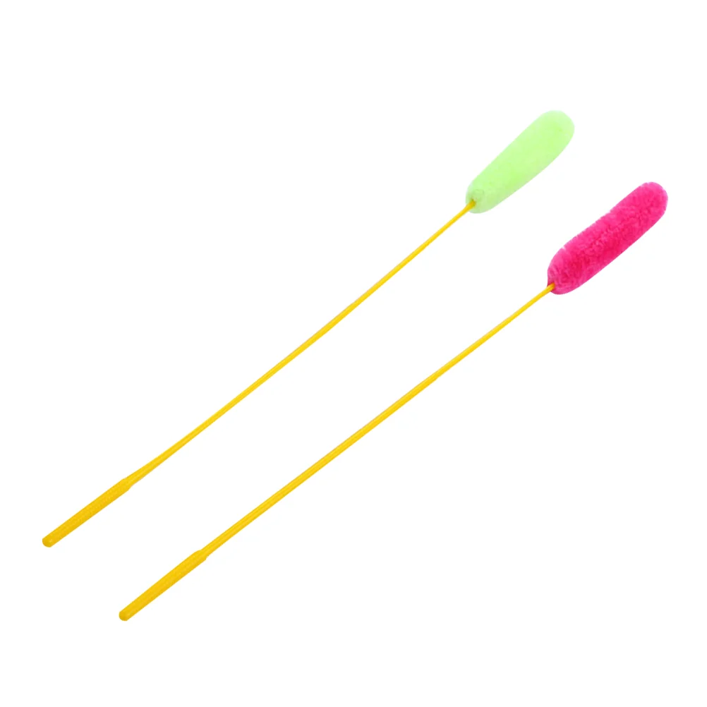 

10pcs Plush String Toy Training Wand Cat Interactive Plush Wand Toy Funny Stick Teaser for Cat Kitten (Random Color)