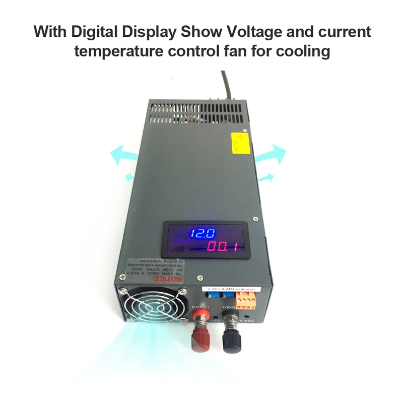 

Switching Power Supply with LED display 1500W adjustable voltage and current 12V 24V 36V 48V 60V 72V 80V 90V 110V 220V 300V