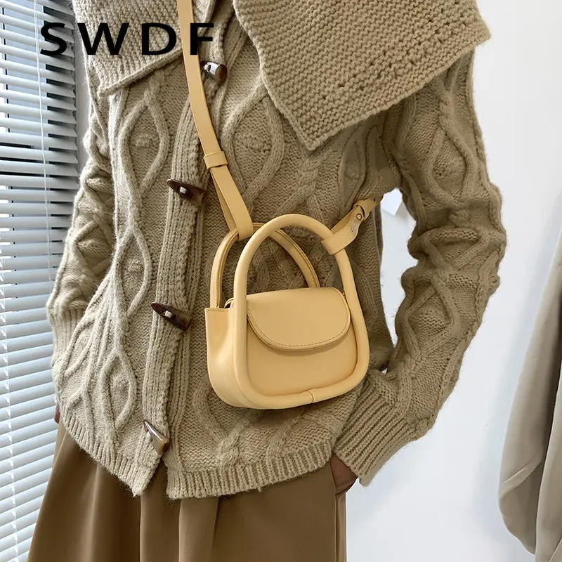 Mini Crossbody Bags For Women Solid Color Leater Cute Shoulder Purse Daily Girls Messenger Phone