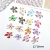 Mixed 3D Resin Gradient Colorful Transparent Lily Nail Art Decoration Bizarre Style Spotted Flower Nail Charms For Manicure DIY 2