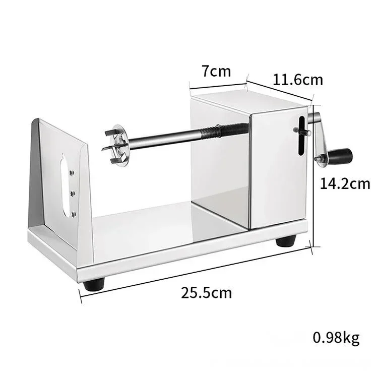 Manual Potato Tower Machine Commercial Semi-automatic Stretching Stainless Steel Whirlwind Hand Shaking Potato Chip Machine
