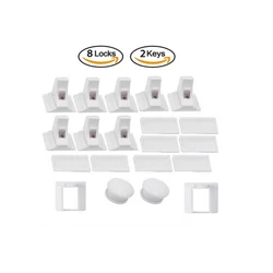 Invisible Magnetic Child Safety Lock (8 Locks 2 Keys)