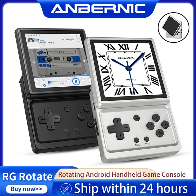 Console de jeu portable Anbernic RG Rotate avec écran pivotant de 3,5 pouces, Android, batterie de 2000 mAh, émulateur de jeux rétro, prise en charge du streaming Wi-Fi, IA 1
