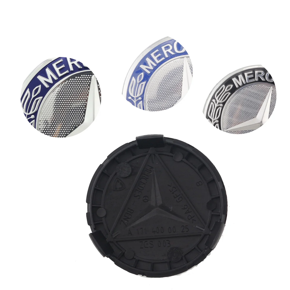 Set Di 4 Cerchi Neri Da 75Mm Tappi Per Mozzo Centrale Ghirlanda Amg Resistente E Impermeabile Per Accessori Per Auto Mercedes Benz Cls Classe Cla