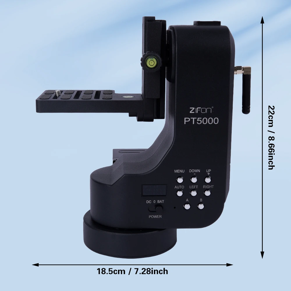 ZIFON PT5000 Wireless Remote Control Motorized Pan Tilt Panoramic Head Electric Gimbal 5KG Payload for DSLR Camera Smartphone