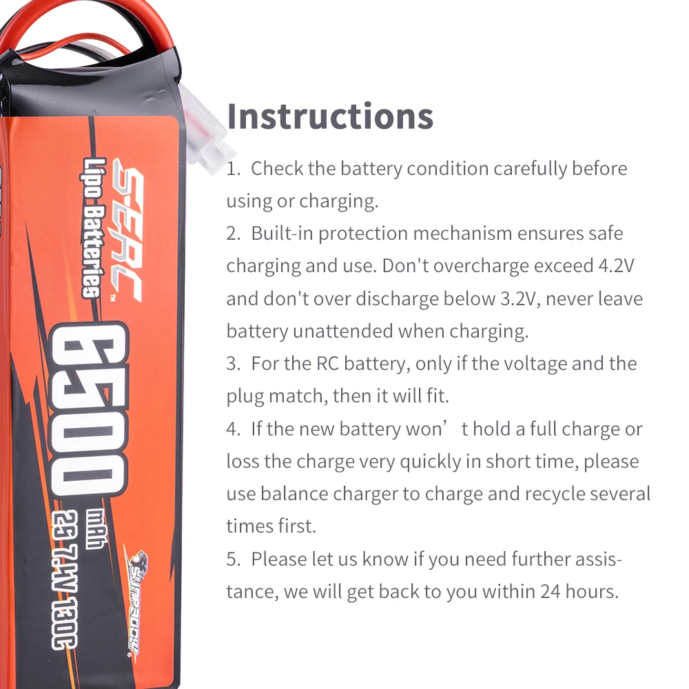 SUNPADOW 2S 3S 4S Lipo Battery for 3300mAh 4000mAh 6500 7.4V14.8V 130C TRX RC Buggy Truggy Vehicle Car Tank Monster Truck Hobby 6