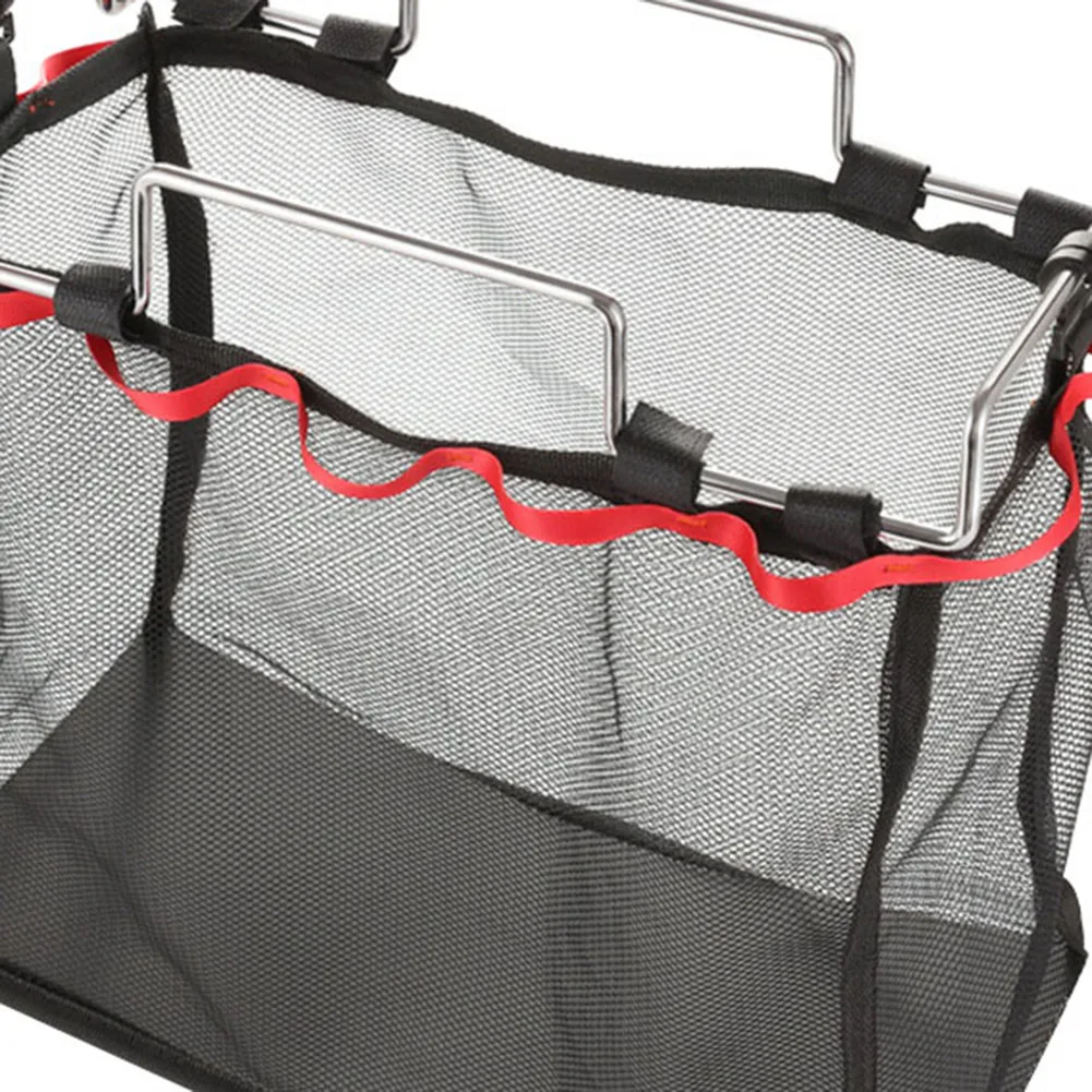 Mesh Basket Organizer Picnic BBQ Kitchen Hanging Shelf Under The Table Mesh Pouch Under Table Storage Bag for Camping
