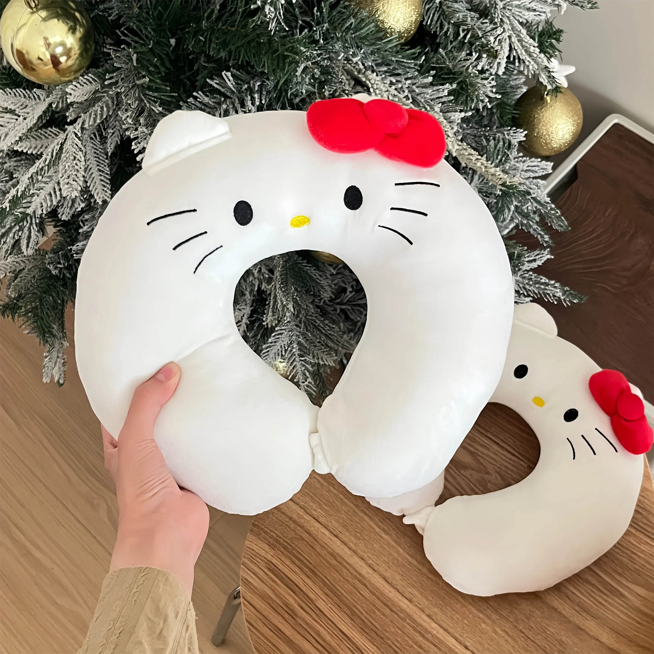 Sanrio Cartoon Hello Kitty U-shaped Neck Pillow Kawaii Japanese Style White Cat Travel Nap Pillow Airplane Office Gifts Girl 3