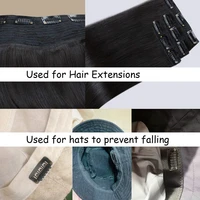 Pinces à 9 Dents pour Extensions de Cheveux, Peigne à Pression, Petit Accessoire pour Perruque, Beige, Marron, Noir, 24 Pièces 6