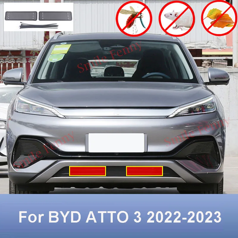 

For BYD ATTO 3 EV 2022 2023 Car Radiator Protective Cover Water Tank Anti-insect Mesh Grille Front Middle Grill Insect Net
