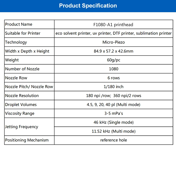 Description Picture 3 of itemNEW XP600 print head FA09050 UV printhead for for Epson XP601 XP610 XP700 XP701 XP800 XP801 XP820 XP850 Eco solvent Printer