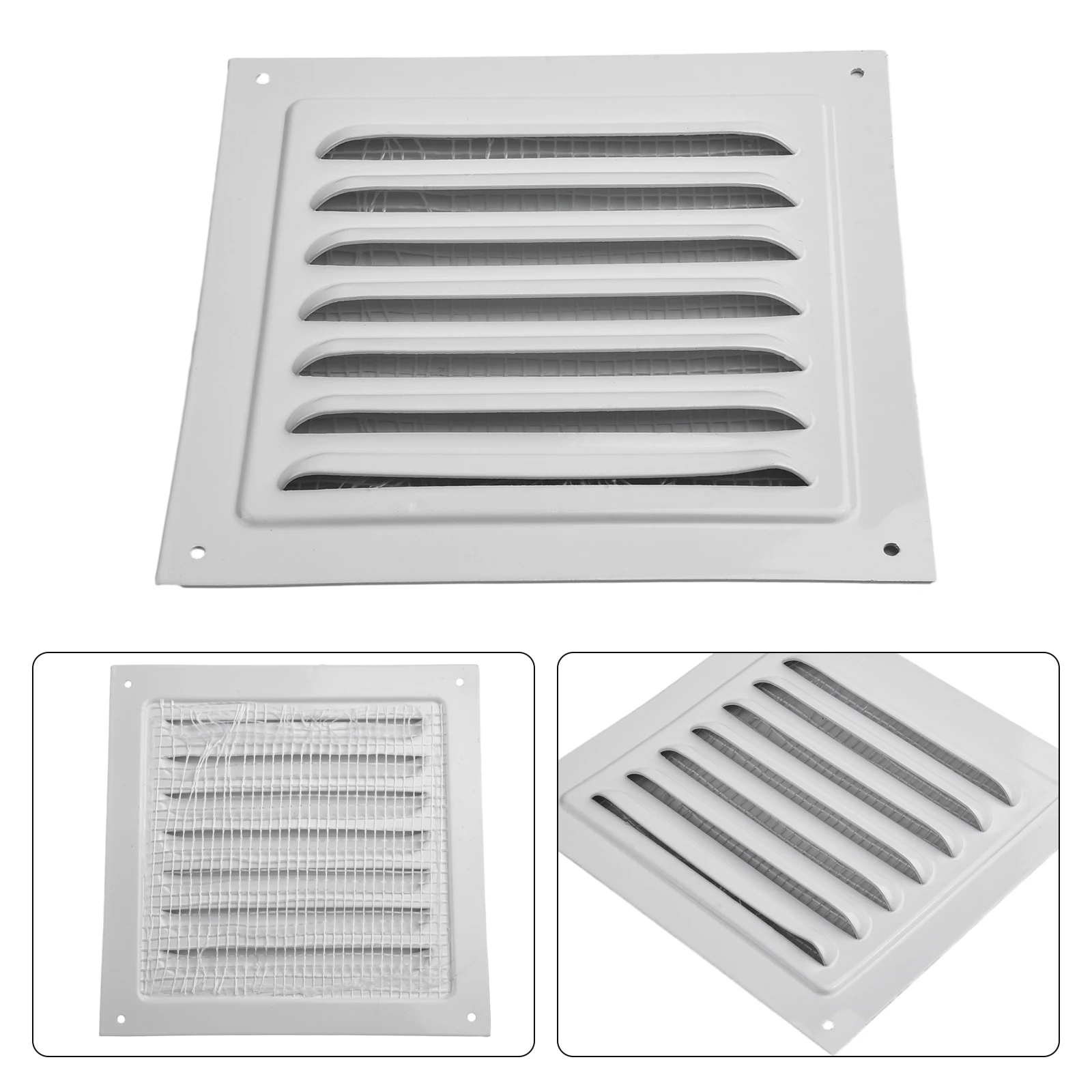 Vent Louver Ventilação Grill com Filtro Sistema de ar Fresco Mosquito Insect Net Cover Square Exhaust Outlet Grelha de Ventilação