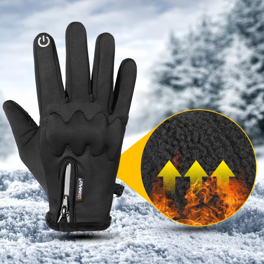 Touchscreen Motorcycle Full Finger Gloves Winter Warm Moto Motocross Motorbike Biker Enduro Waterproof Protective Gear Men Women motorcycle gloves sports gloves winter gloves